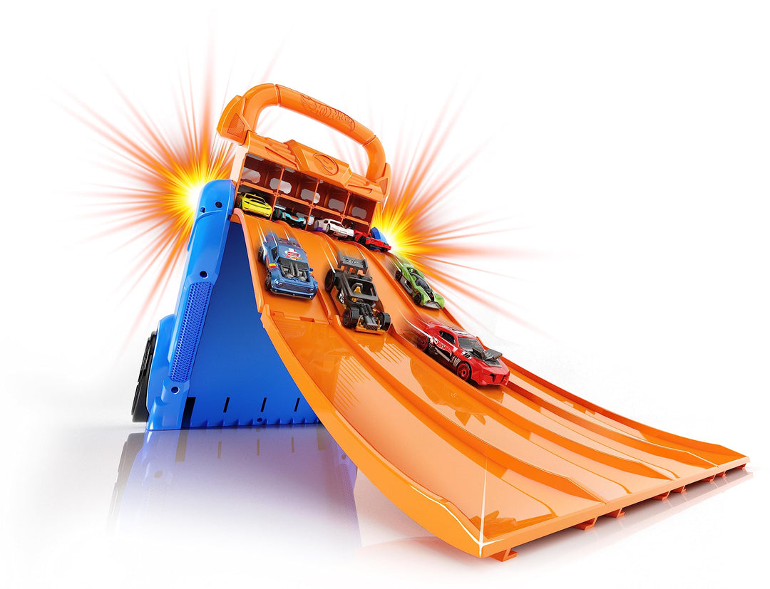 Cefa Toys Auto/Hot Wheels, 4 Pisten und Platz für 20 Autos, geeignet für Kinder ab 6 Jahren.
