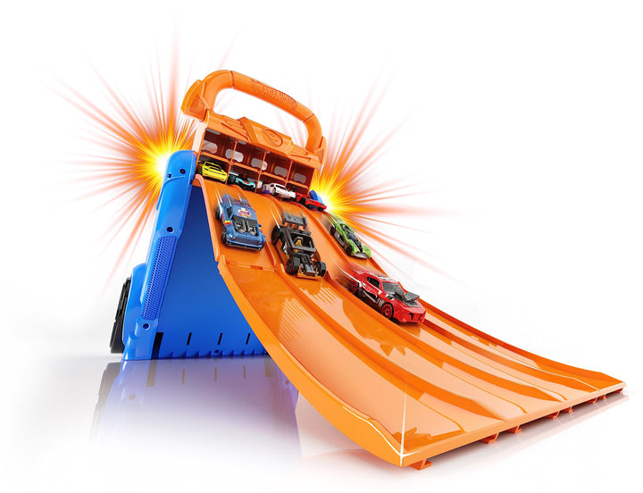 Cefa Toys Auto/Hot Wheels, 4 Pisten und Platz für 20 Autos, geeignet für Kinder ab 6 Jahren.