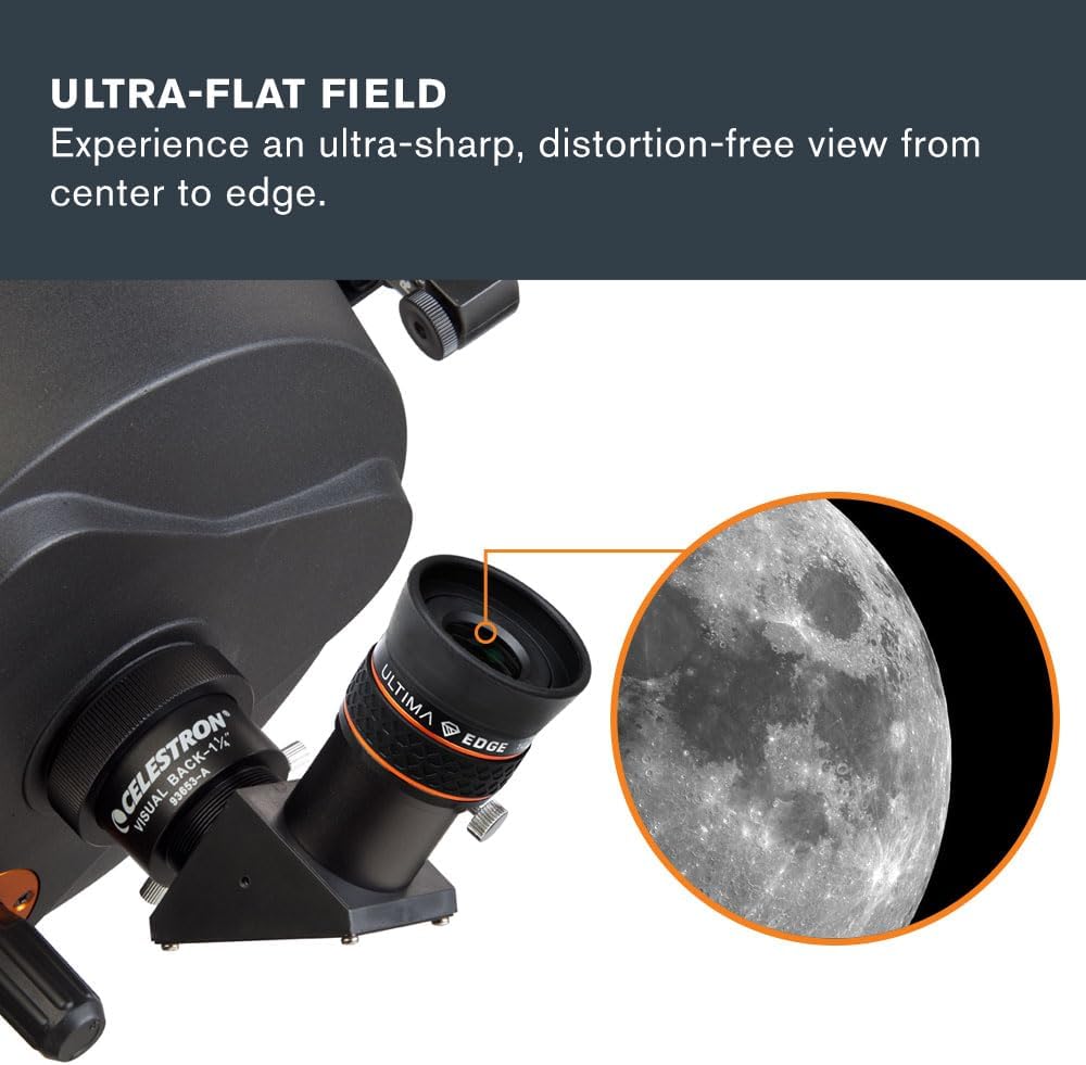 Celestron 93450 Ultima Edge 10 mm Parfokales Ultra-Flachfeld-Okular für 1,25 Zoll Fokussierer – Gest