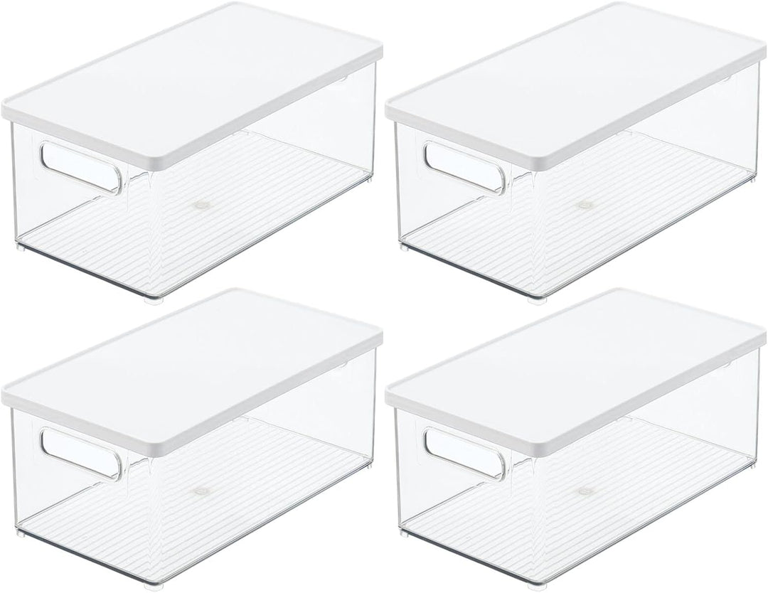 mDesign 4er-Set Kosmetik Organizer – praktische Kosmetikaufbewahrung aus Kunststoff mit abnehmbarem