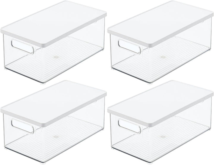 mDesign 4er-Set Kosmetik Organizer – praktische Kosmetikaufbewahrung aus Kunststoff mit abnehmbarem