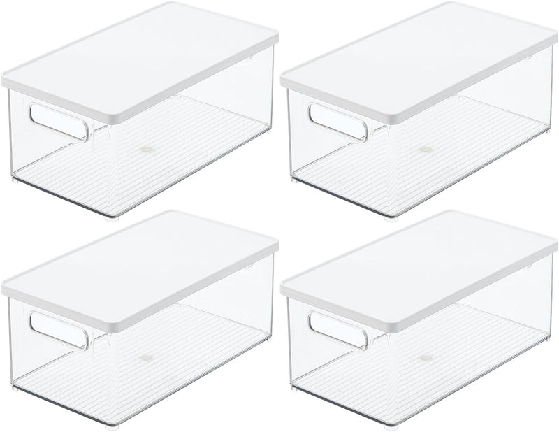 mDesign 4er-Set Kosmetik Organizer – praktische Kosmetikaufbewahrung aus Kunststoff mit abnehmbarem