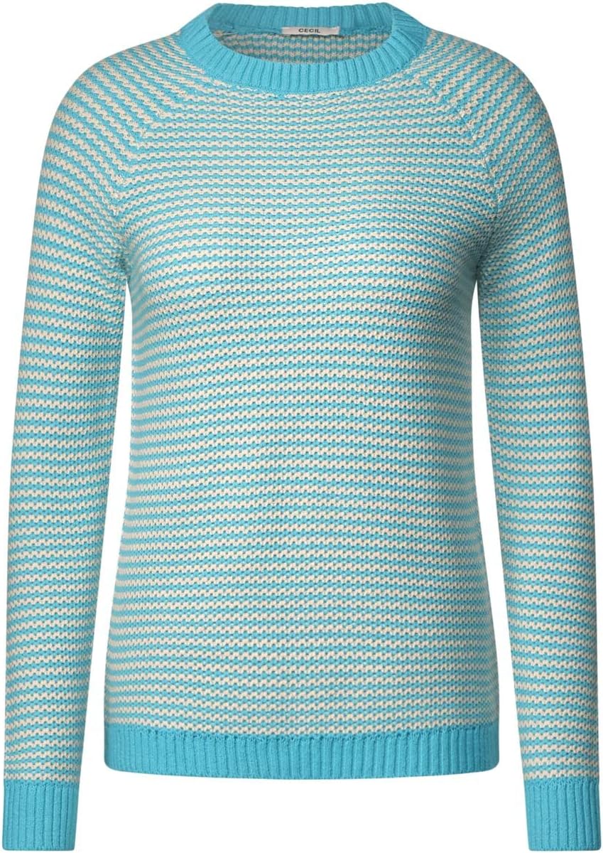 Cecil Damen B302167 Strickpullover S Aquatic Blue, S Aquatic Blue