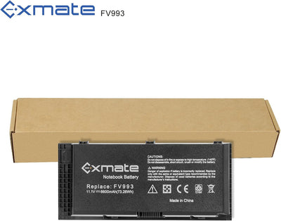 Exmate 6600mAh 73.26Wh FV993 FJJ4W R7PND X57F1 T3NT1 Laptop-Akku für Dell Precision M4600 M4700 M480