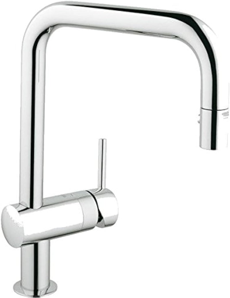 GROHE Minta Küchenarmatur, Schwenkbegrenzung 0°/150°/360°, U-Auslauf 32488000 U-Auslauf Einhand-Spül