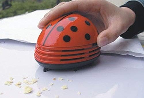 Elektrischer Marienkäfer Muster Batteriebetrieben Tischstaubsauger Mini Staub Reiniger,Rot