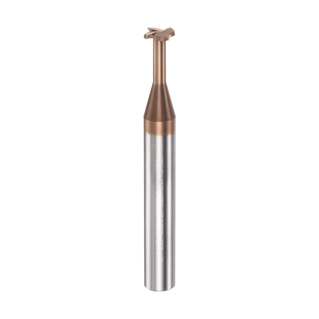 sourcing map T Schlitz Schaftfräser Fräser 6mm Schnitt 1mm Tiefe 6mm Schaft Solid Hartmetall Titan B