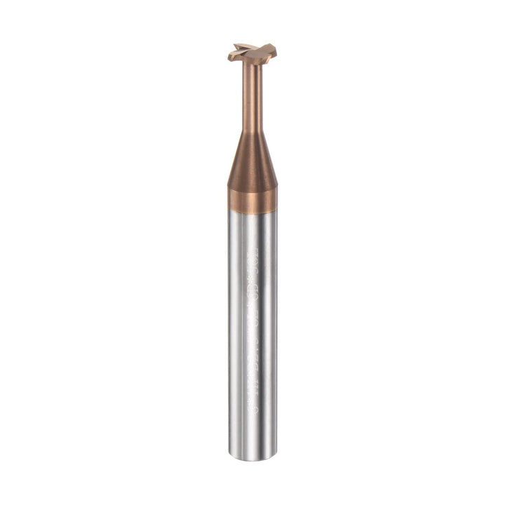 sourcing map T Schlitz Schaftfräser Fräser 6mm Schnitt 1mm Tiefe 6mm Schaft Solid Hartmetall Titan B