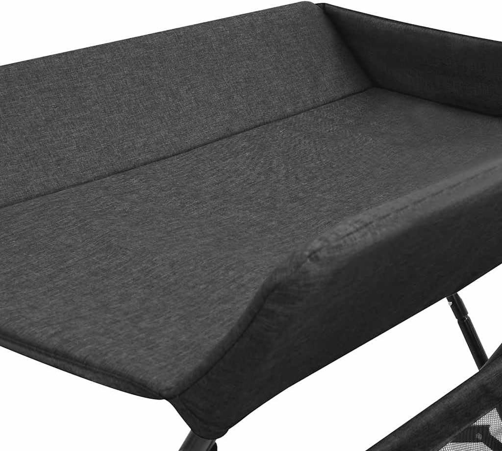 vidaXL Wickeltisch mit seitlichen Staufächern Zusammenklappbar Wickelauflage Kommode Mulde Unterlage