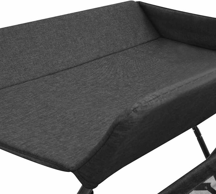 vidaXL Wickeltisch mit seitlichen Staufächern Zusammenklappbar Wickelauflage Kommode Mulde Unterlage