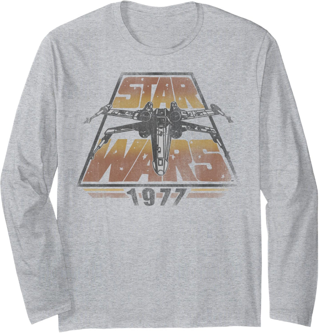 Star Wars X-Wing 1977 Striped Logo Langarmshirt