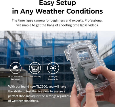 Brinno BCC300-M Video-Zeitraffer-Kit – TLC300 Time Lapse Kamera 1080P FHD HDR, LCD-IPS-Bildschirm, I