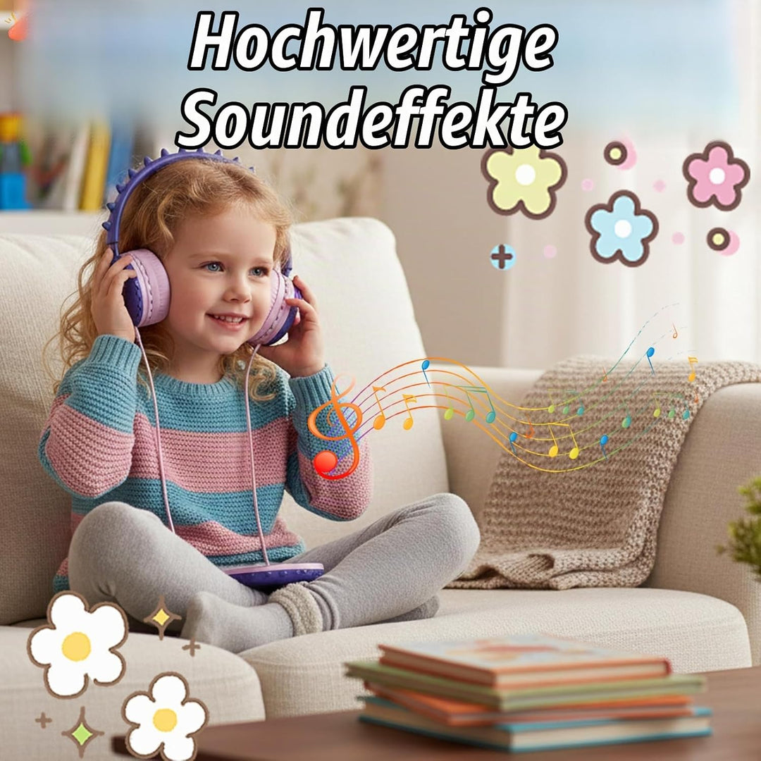 Katzenohr Kopfhörer Kindergeburtstag Geschenke Kind LED Katzenohren Einhorn Bluetooth Kabellose Over
