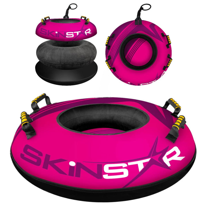 SkinStar Aufblasbare Schlitten Snow Tube Schlitten Bob Rodel Reifen Schneereifen Snowtube mit Griffe