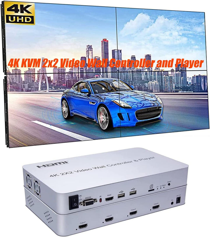 NINGKANGSHENG 4K Video Wall Controller KVM HDMI Video Wall Controller Spieler Unterstützung SD-Karte
