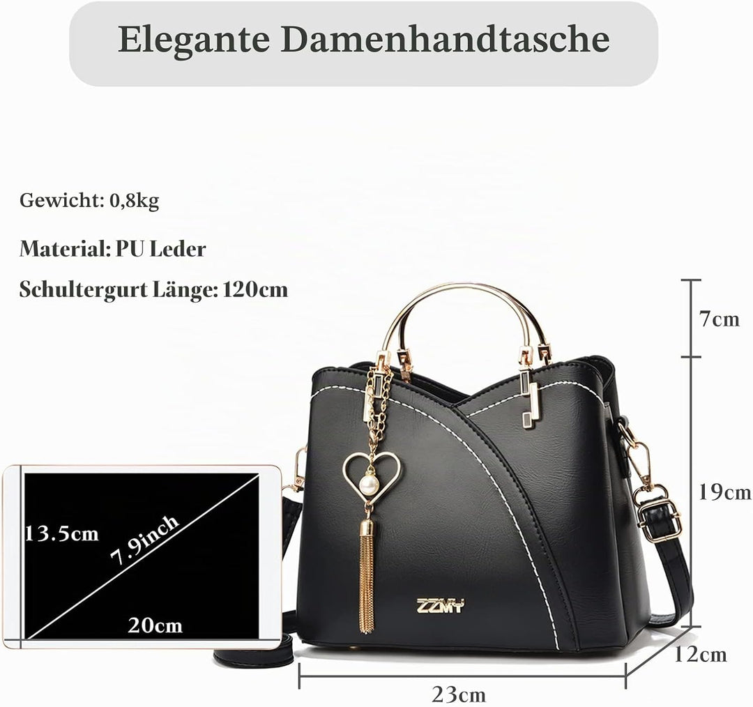 FANDARE Handtaschen für Damen Tote Beutel Umhängetaschen Wasserdicht Schultertasche Tragetasche PU-L