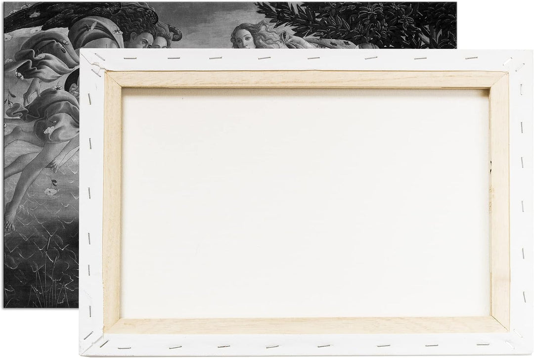 Die Geburt der Venus Format: 80x60 Effekt: Schwarz&Weiss als Leinwandbild, Motiv fertig gerahmt auf
