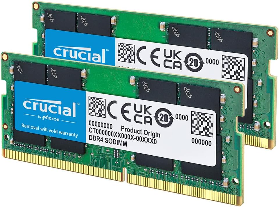 Crucial RAM CT2K32G4SFD832A 64GB (2x32GB) DDR4 3200MHz CL22 (2933MHz oder 2666MHz) Laptop Arbeitsspe
