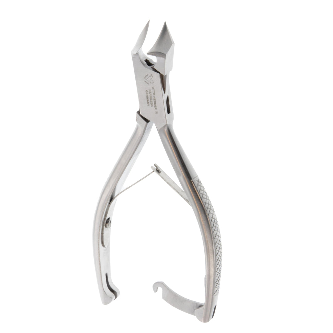 Otto Herder Manicure Fussnagelzange aus rostfreiem Edelstahl, Kopfschneider Nagelzange 14 cm, für st