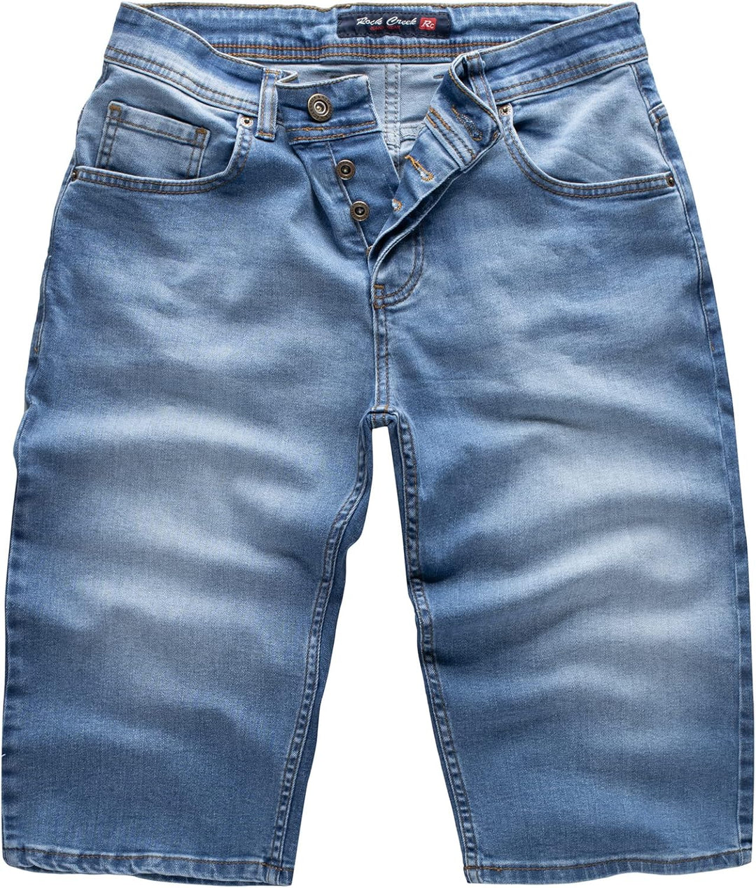 Rock Creek Herren Shorts Jeansshorts RC-2359, 29W Mittelblau