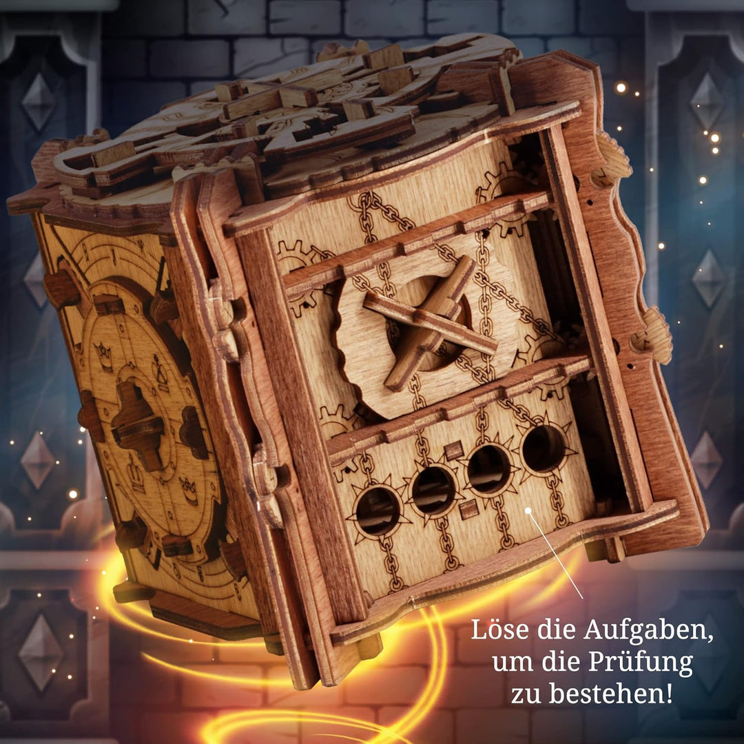 iDventure Cluebox - Das Geheimnis von Camelot - Escape Room Spiel - 3D Holzpuzzle - Sequenzielle Gel