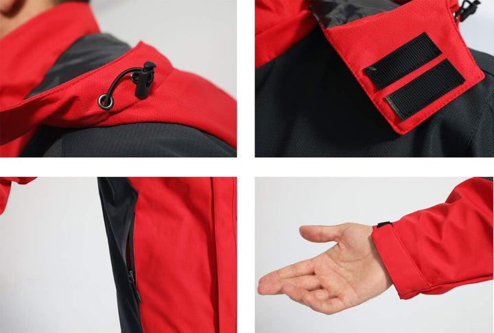KEFITEVD Softshelljacke Herren Wasserabweisende Funktionsjacke mit Abnehmbarer Kapuze Leichte Outdoo