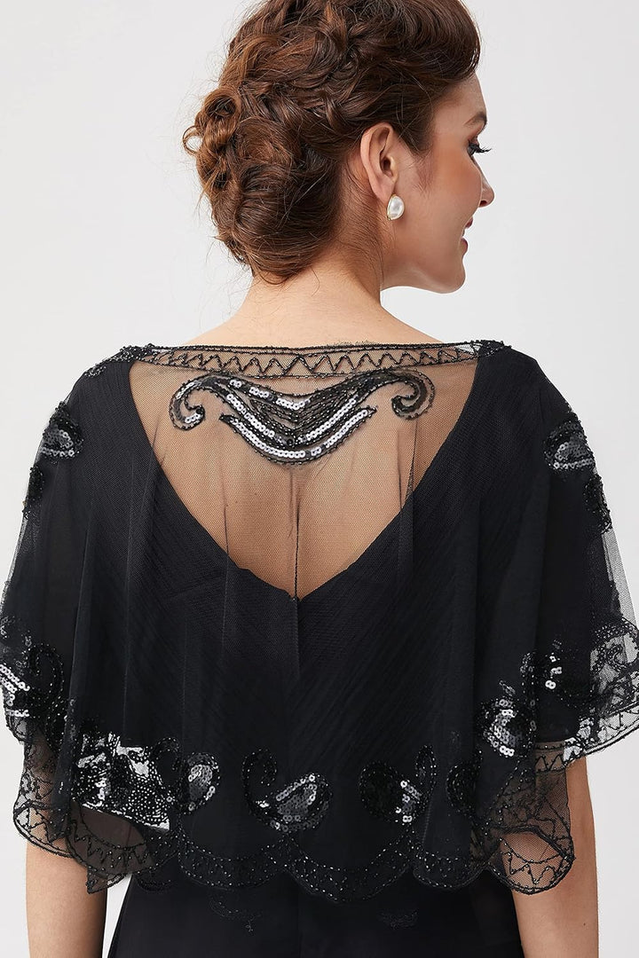 BABEYOND 1920er Jahre Retro Schal Umschlagtücher für Abendkleider Stola für Hochzeit Party Gatsby Ko