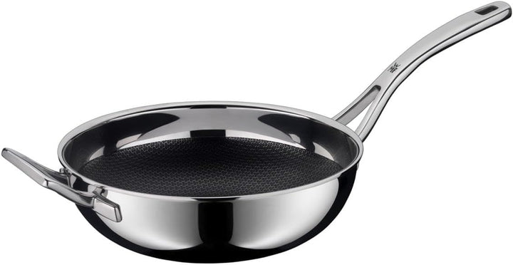 WMF Profi Resist Wokpfanne 28 cm, Wok Induktion, Mehrschichtmaterial vollbeschichtet, Wabenstruktur,
