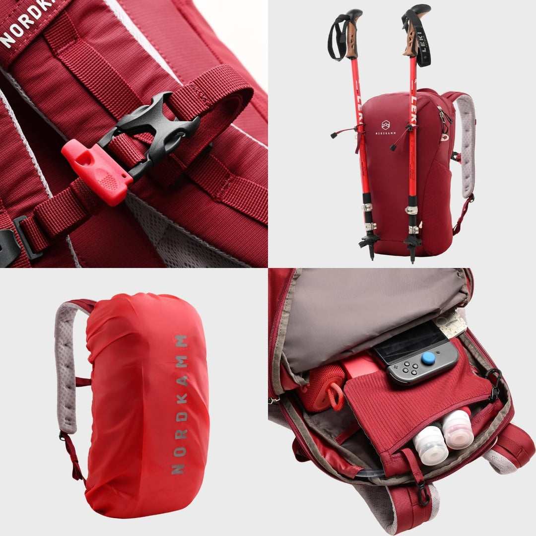NORDKAMM® Profi Wanderrucksack 20L, klein - nur 680 g, Rucksack 20l aus Robic® Performance Nylon, Da