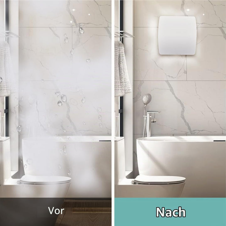 Abluftventilator 100mm Badlüfter Lüfter 100mm Rohrventilator - 12W Extra Leiser Luftentfeuchter für