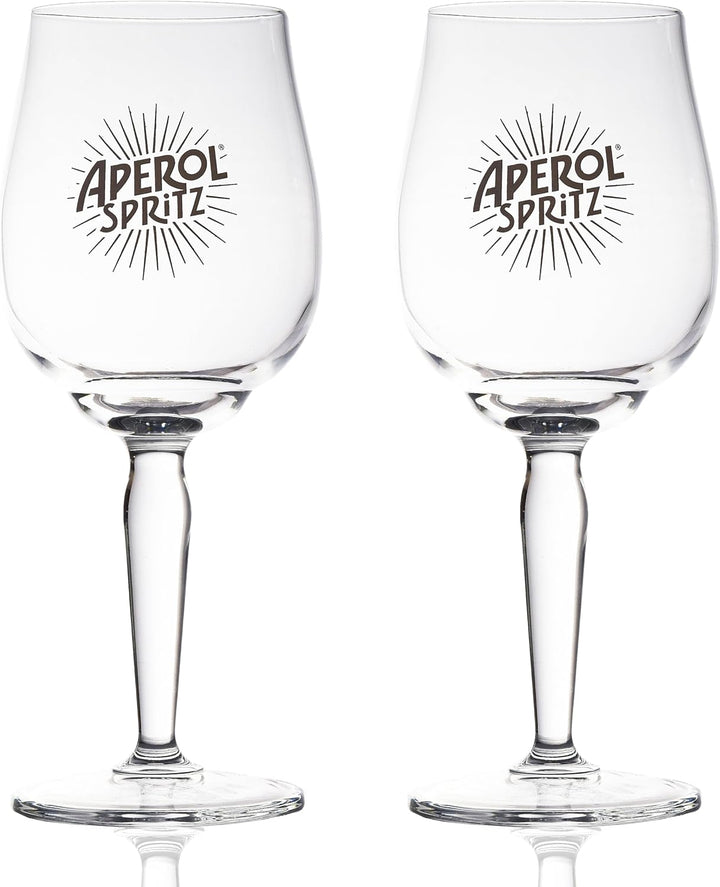 2 Stück Originale Aperol Spritz Gläser 1919 Cocktailglas Cocktailgläser Set - transparent