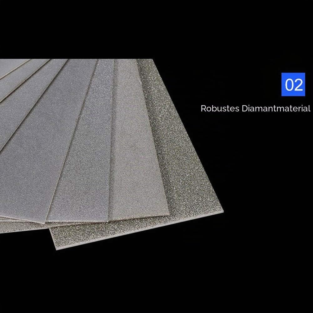 80 Körnung Schärfstein Diamant Läppplatte, 80-3000 Grit Diamant Schärfsteine Werkzeug zum Fixieren u