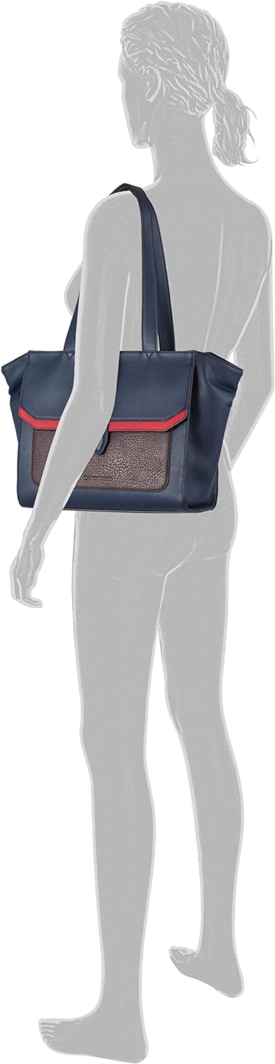 TOM TAILOR Damen Amely Shopper Mixed Maritim, Mixed Maritim