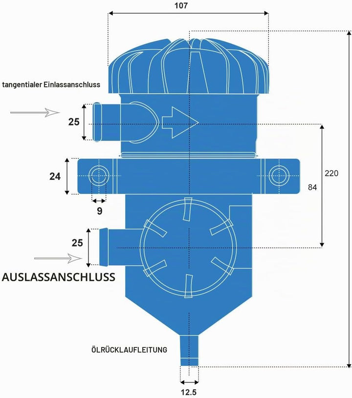TOTMOX Pro 200 Vent Oil Catch Can Edelstahlfilter für 4WD F0RD R-ANGER M-AZDA T0Y0TA H0LDEN, Schwarz