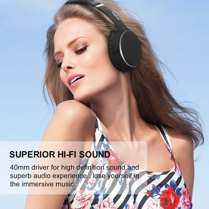 Noise Cancelling Kopfhörer Leichte,Srhythm NC25 Over Ear ANC Kopfhoerer Bluetooth Kabellos Faltbar m