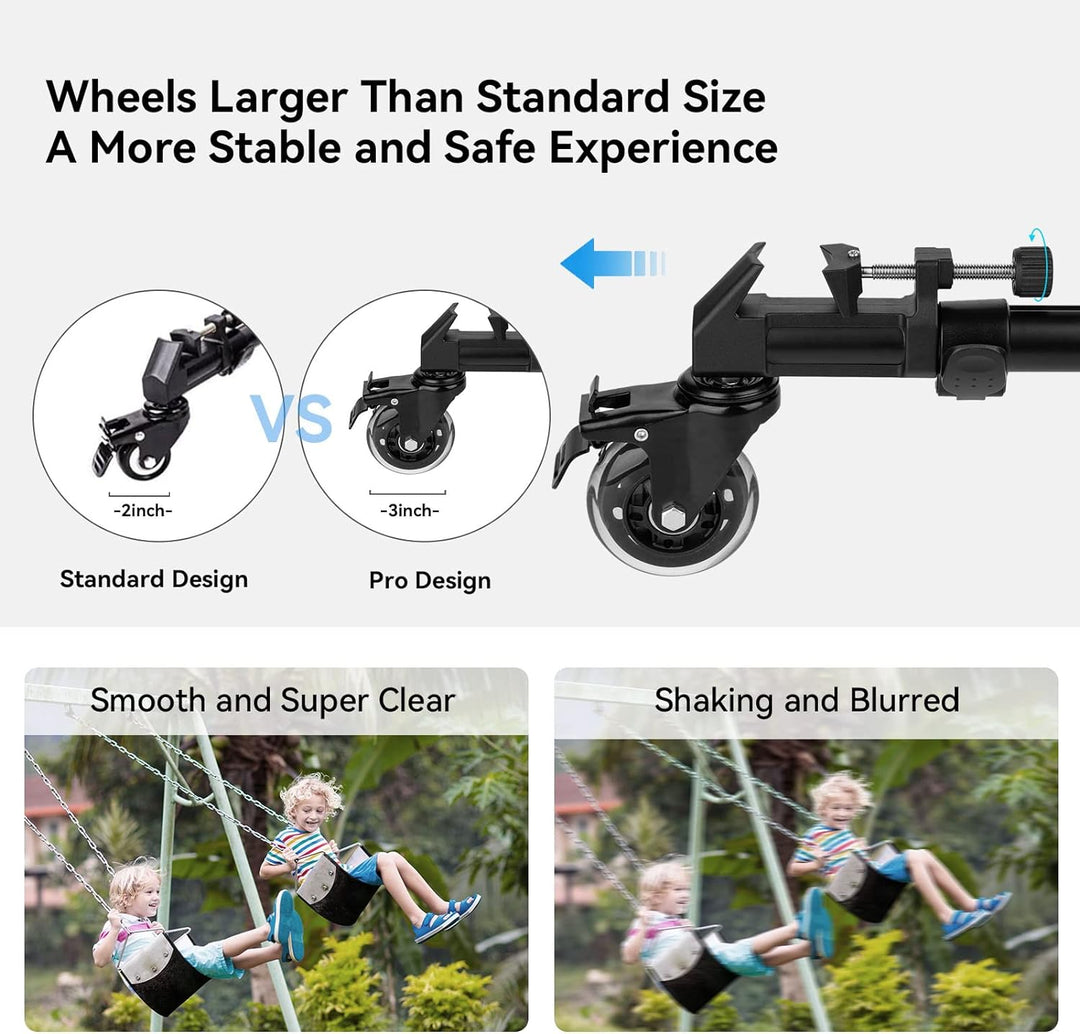 SMALLRIG Universal Fotografie Stativ Wagen, strapazierfähig mit verstellbaren Beinhalterungen und Tr
