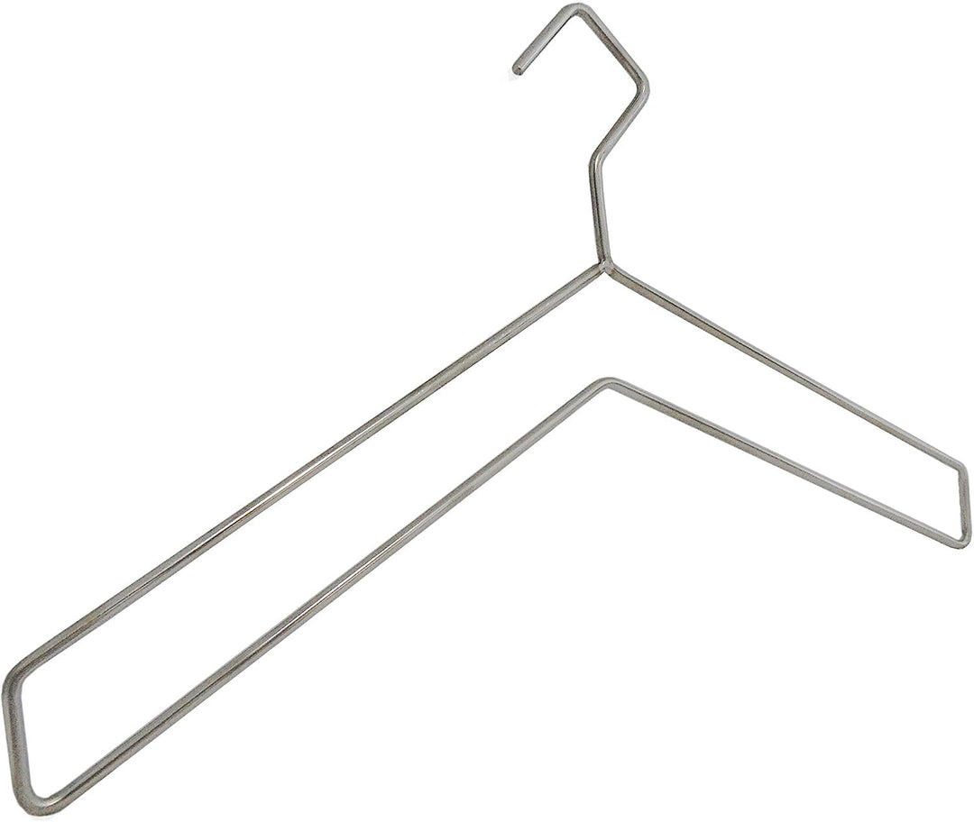 edler Design Garderobenbügel aus Edelstahl, 5 mm, 43 cm, Silber Glanz, 5 Stück