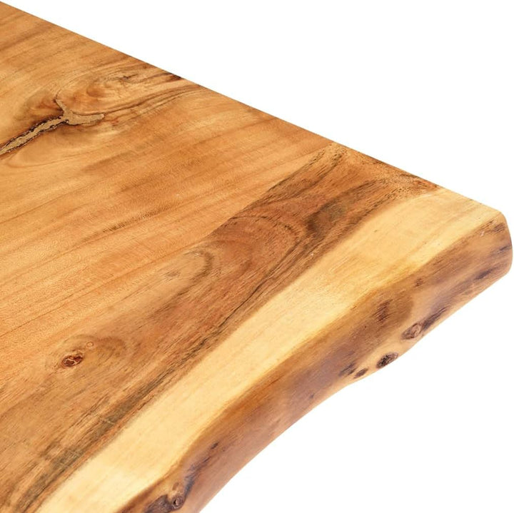 vidaXL Massivholz Tischplatte Baumkante Massivholzplatte Akazie 118x(50-60) x3,8cm 120 x 60 x 3.8 cm