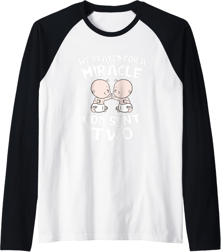 Herren Papa Zwillinge Vater - Vatertag Zwillingspapa Raglan