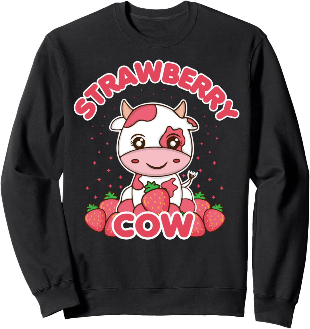 Funny Strawberry Fruit & Cow Lover - Strawberry Cow Sweatshirt