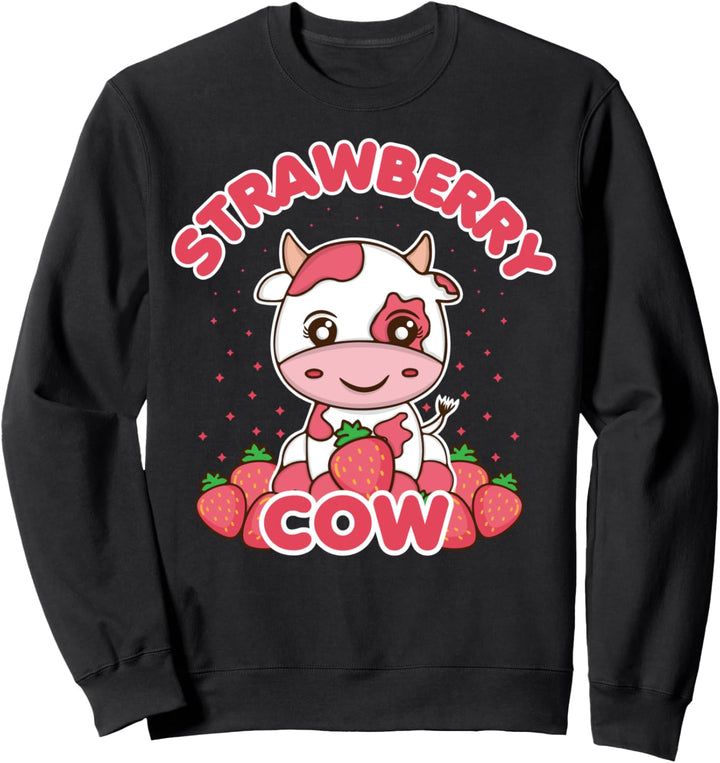 Funny Strawberry Fruit & Cow Lover - Strawberry Cow Sweatshirt