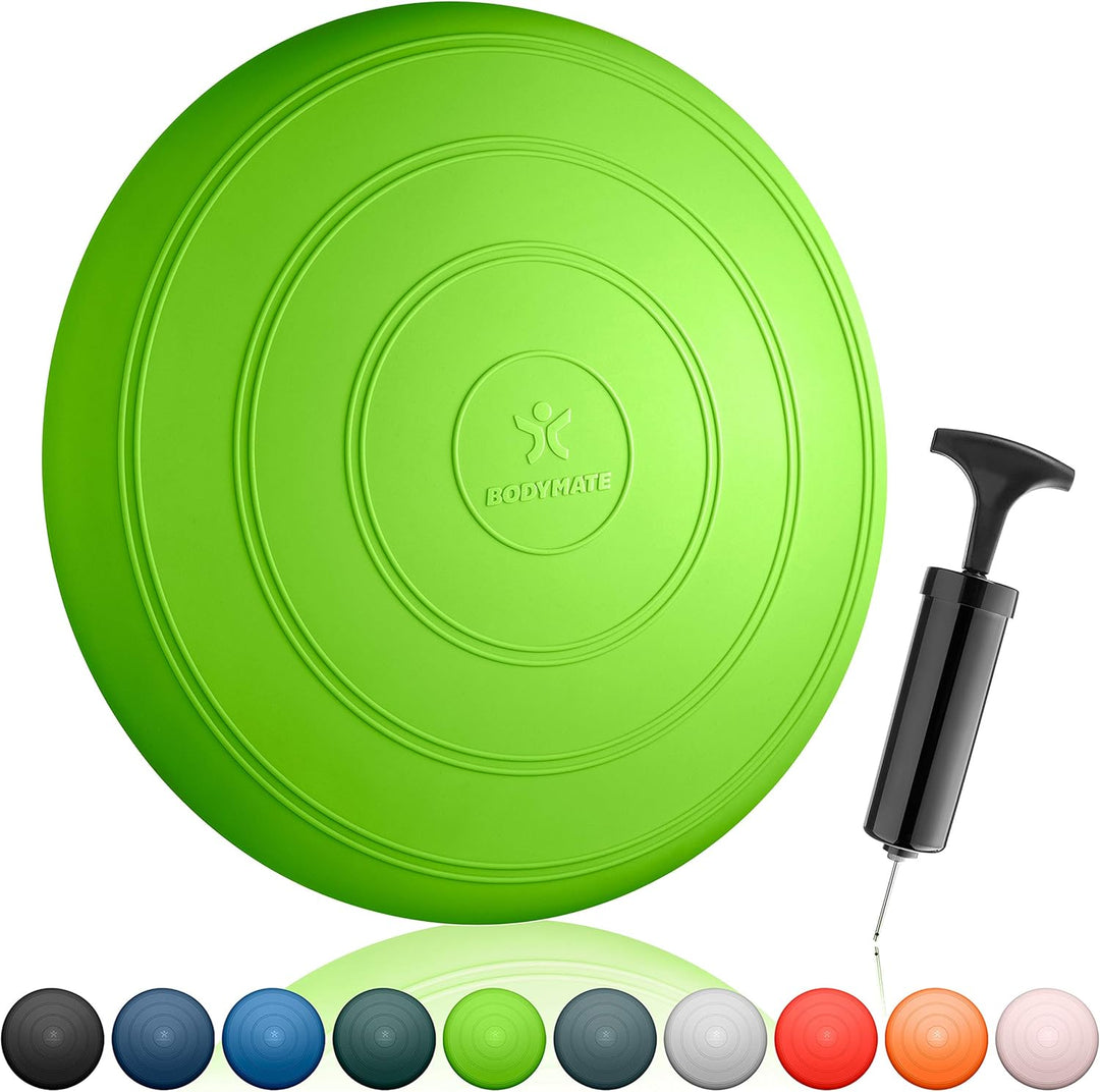 BODYMATE Ballsitzkissen COMFORT inkl. Pumpe 33cm Durchmesser - Balance-Kissen, Sitzballkissen, Luftk