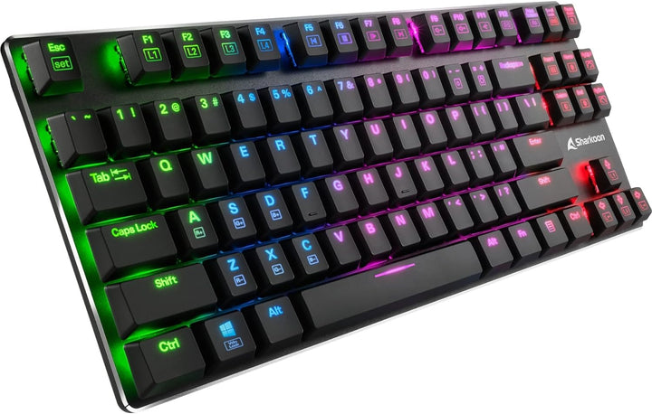 Sharkoon PUREWRITER TKL RGB TECLADO (INGLÃ‰S) USB QWERTY DE EE. UU. Negro