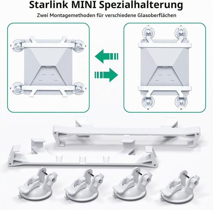 Starlink Mini Halterung mit verstellbarem Design und starken Saugnäpfen – Flexible Befestigung für A
