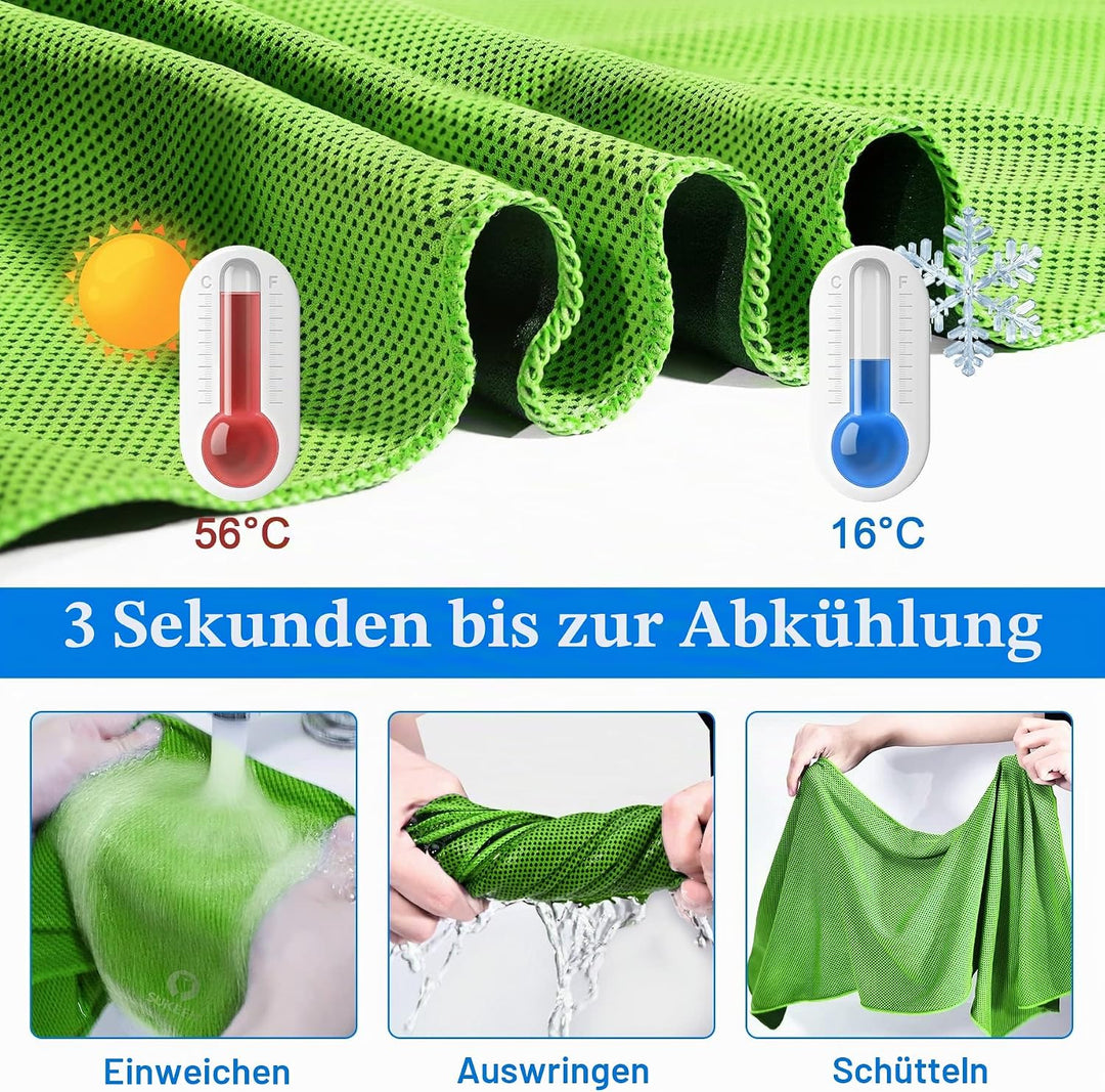 Sukeen Kühlendes Handtuch, 6er Set Kühlhandtuch Cool Towel, Gym Handtuch, Eishandtuch Kühltuch Hals,