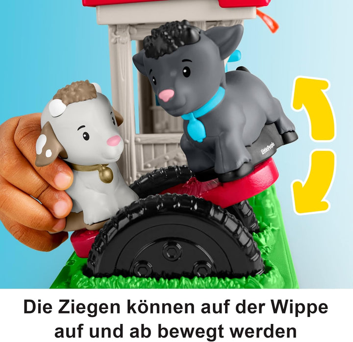 Fisher-Price Little People Spielzeug für Kleinkinder, Spielset Mein erster Baby-Ziegenhof mit 2 Figu