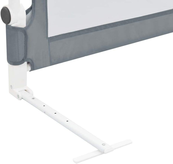 puraday Kleinkind-Bettschutzgitter Grau 102x42 cm Polyester Bettgitter Rausfallschutz Rausfallschutz