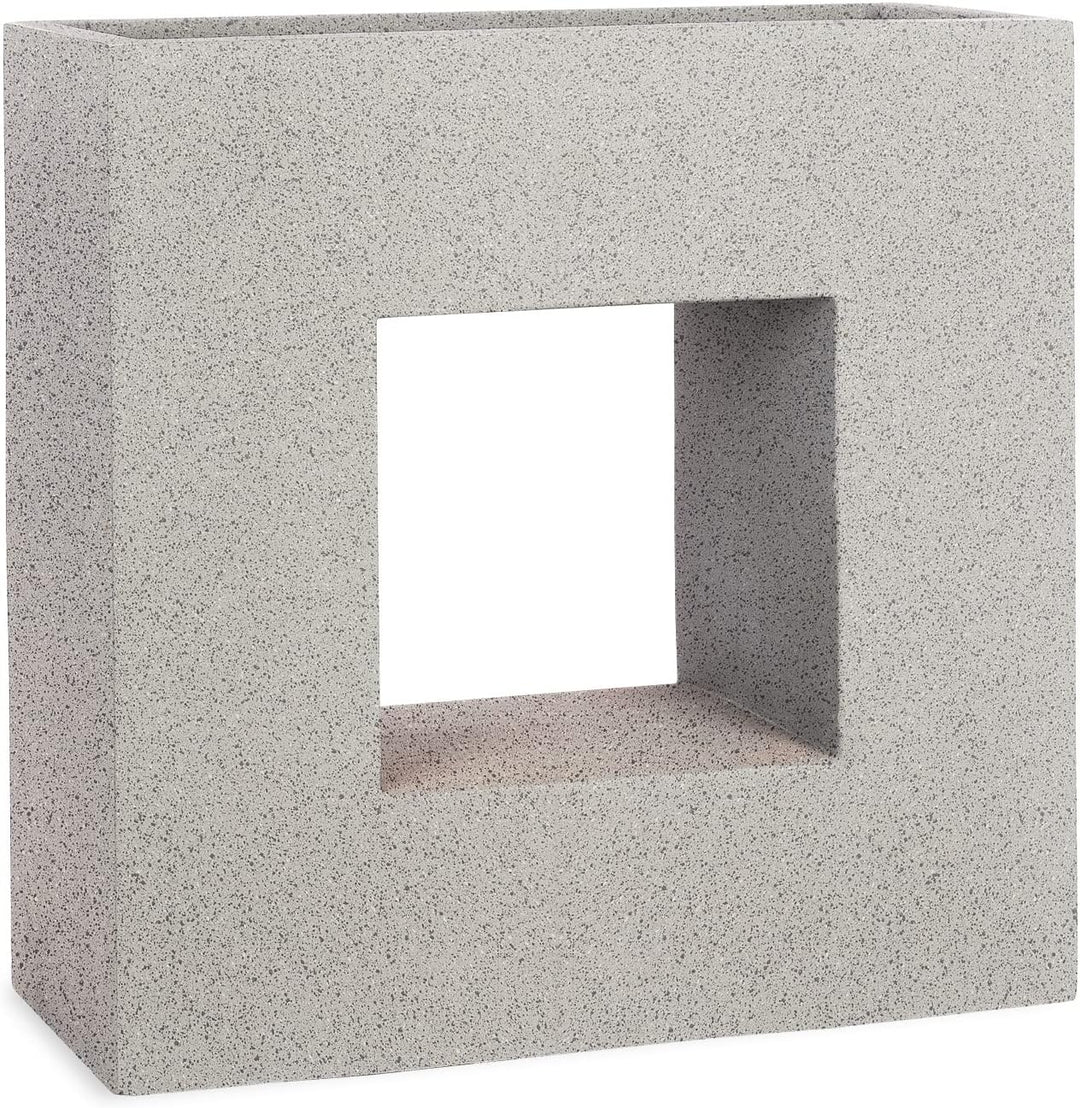 Pflanzwerk® Pflanzkübel Vista Granit Grau 66x66x28cm *Frostbeständiger Blumenkübel* *UV-Schutz* *Qua