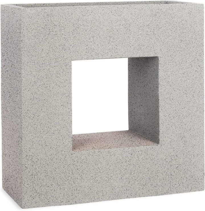 Pflanzwerk® Pflanzkübel Vista Granit Grau 66x66x28cm *Frostbeständiger Blumenkübel* *UV-Schutz* *Qua