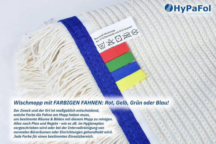 Profi Wischbezug aus Baumwolle | 50cm Breite | 10er-Pack | für alle Bodenarten und Bodenwischer | Er